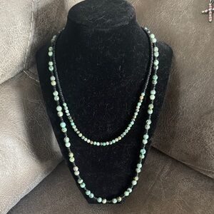 Authentic African Turquoise layering necklaces